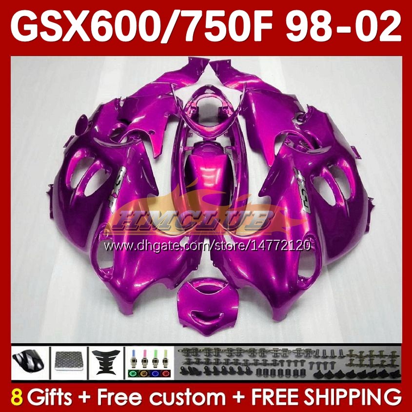 Body For SUZUKI KATANA GSX600F GSXF750 GSXF-750 GSXF 600 750 CC 169No.92 GSX750F 600CC 750CC 98 99 00 01 02 GSXF600 GSXF-600 1998 1999 2000 2001 2002 Fairing rose pink stock