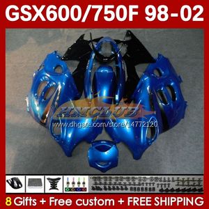 Body for Suzuki Metal Blue GSXF750 GSXF600 Katana GSXF 600 750 CC 600cc 750cc 1998 1999 2000 2001 2002 169No.28 GSX750F GSXF-600 GSXF-750 GSX600F 98 99 00 01 02 02 Fairing