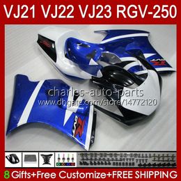 Lichaam voor SUZUKI RGV250 SAPC VJ22 RGV-250 PANEL 1990 1991 1992 1993 1994 1995 1996 20HC.54 Blauw Glanzend RVG250 VJ 22 RGVT-250 RGVT RGV 250CC 250 CC 90 91 92 93 94 95 96 FUNLING