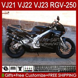 Lichaam voor Suzuki RGVT RGV 250CC 250 CC RGV250 SAPC VJ22 RVG250 VJ 22 20HC.111 Alle zwarte nieuwe RGV-250 panel 90 91 92 93 94 95 96 RGVT-250 1990 1991 1992 1993 1994 1995 1996 Kuip