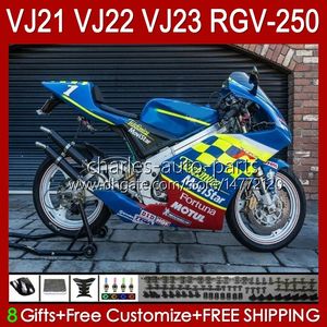 Corpo per SUZUKI RGVT RGV 250CC 250 CC RGV250 blu lucido SAPC VJ22 RVG250 VJ 22 20HC.77 Pannello RGV-250 90 91 92 93 94 95 96 RGVT-250 1990 1991 1992 1993 1994 1995 19 96 Carenatura