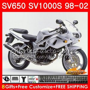 Lichaam voor Suzuki SV650S glanzend zilverachtig SV400S SV1000S 98 99 00 01 02 26HC.8 SV 650S 400S 1000S SV650 SV400 S 1998 1999 2000 2001 2002 Kuip