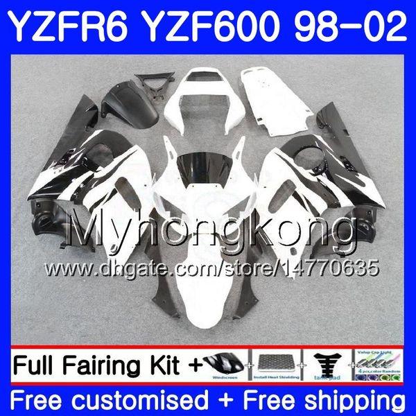 Corps pour Yamaha YZF R6 98 YZF600 YZFR6 98 99 00 01 02 230HM.12 YZF 600 YZF-R600 YZF-R6 1998 1999 2000 2001 2002 Carénages