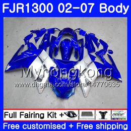 Lichaam voor Yamaha FJR1300A FJR1300 01 02 03 04 05 06 07 2AAHM.1 FJR 1300 Blue Silvery Hot FJR-1300 2001 2002 2003 2004 2005 2006 2007 Kuip