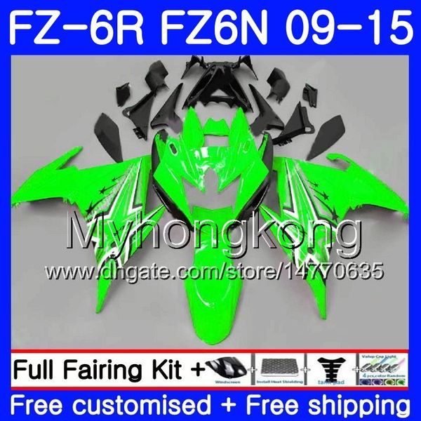 Corps Pour YAMAHA FZ6N FZ-6R 2009 2010 2011 2012 2013 2014 2015 239HM.38 FZ 6R FZ6 R FZ 6N FZ6R 09 10 11 12 13 14 15 Carénages vert brillant chaud