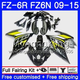 Lichaam voor YAMAHA FZ6N FZ6 R FZ 6N FZ6R 09 10 11 12 13 14 15 Zwart geel Hot 239HM.13 FZ-6R FZ 6R 2009 2010 2011 2012 2013 2014 2015 Valerijen