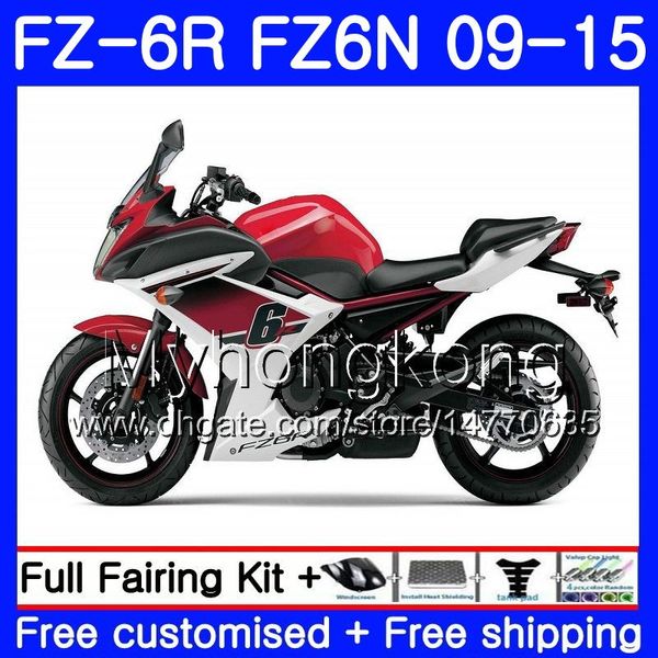 Corps pour YAMAHA FZ6N FZ6 R FZ 6N FZ6R 09 10 11 12 13 14 15 239HM.23 FZ-6R FZ 6R 2009 2010 2011 2012 2014 2014 2015 2015 usine rouge chaud Carénages