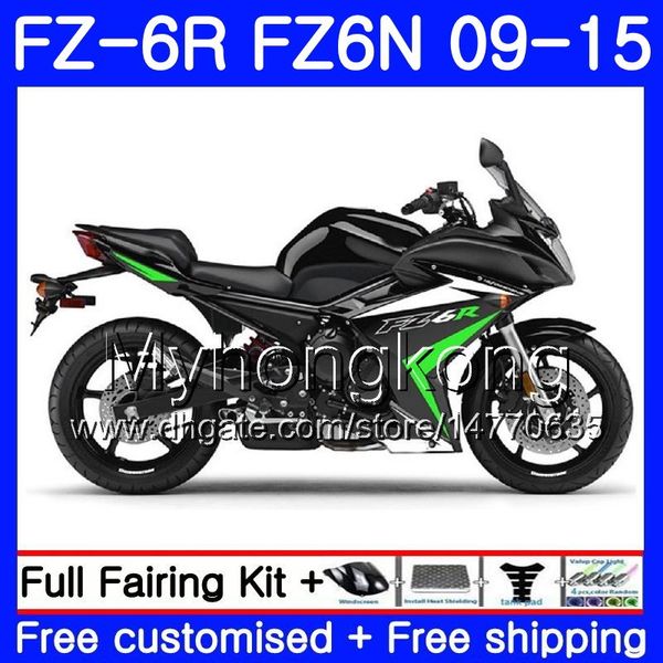 Corps Pour YAMAHA FZ6N FZ6 R FZ 6N FZ6R Brillant vert chaud 09 10 11 12 13 14 15 239HM.19 FZ-6R FZ 6R 2009 2010 2011 2012 2013 2014 2015 Carénages