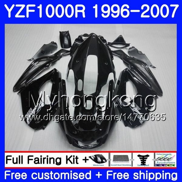 Corps Pour YAMAHA Thunderace YZF1000R 96 97 98 99 00 01 238HM.11 YZF-1000R YZF 1000R Noir brillant 1996 1997 1998 1999 2000 2001 Kit de carénages