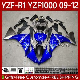OEM Moto Body voor Yamaha YZF-R1 YZF1000 YZF 1000 CC R 1 2009-2012 Carrosserie 92NO.20 1000CC YZF R1 YZFR1 09 10 11 12 YZF-1000 2009 2010 2011 2012 Valerijen Kit Factory Blue