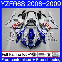 Corps pour YAMAHA YZF R6 S R 6S YZF600 YZFR6S 06 07 08 09 231HM.17 YZF-600 YZF R6S bleu clair blanc YZF-R6S 2006 2007 2008 2009 Kit de carénage