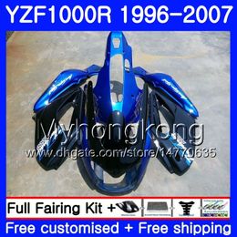 Cuerpo para YAMAHA YZF1000R Thunderace Azul negro caliente 02 03 04 05 06 07 238HM.27 YZF 1000R YZF-1000R 2002 2003 2004 2005 2006 2007 Kit de carenado
