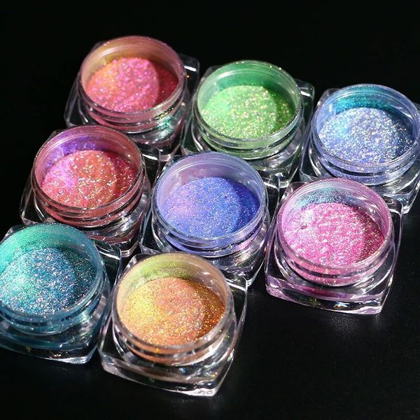 Body Glitter 8Colors Set 1Geach Aurora Iridescent multichrome shifting eyeshadow pigmentos 230808