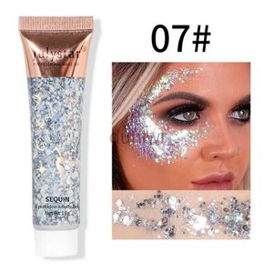 Body Glitter Glitter Cream Mermaid Schaal Schaal Pops Oogschaduw Vloeistof Lip Kleurrijk Lichaam Gepolariseerd Pigment Stage Glanstermaat Make -up D240503