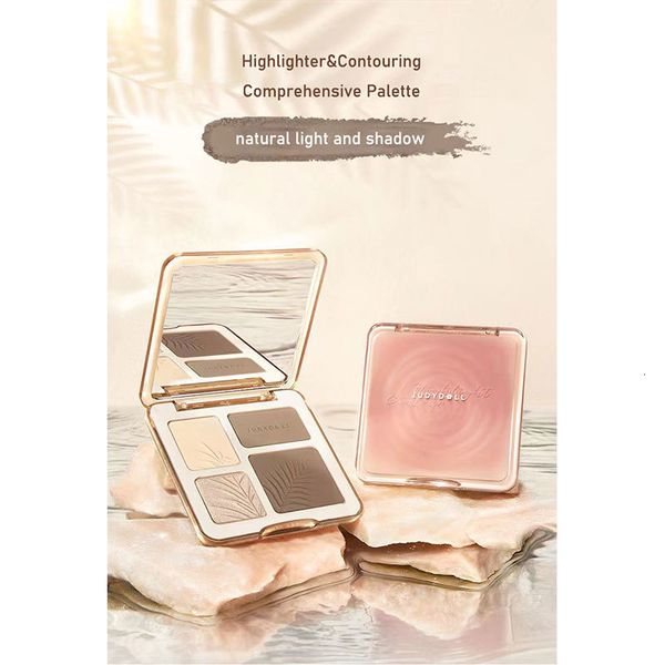 Body Glitter Judydoll Fourcolor Highlighter Contour Palette Maquillaje 3D Bronzer Matte Powder Rose Blush Highgloss Cosmetics 230830