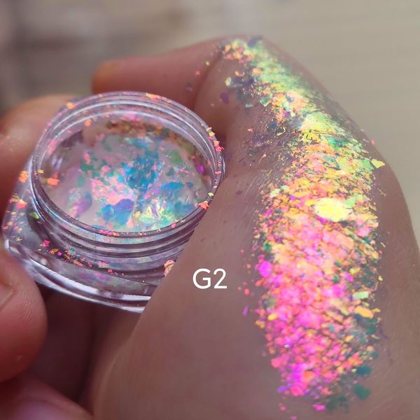 Body Glitter OPAL MULTICHROME FLAKES Rojo Verde Color Shifting Rainbow Chameleon Eyeshadow Flakes Pigmento 230726