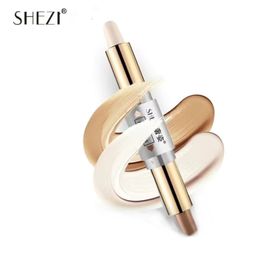 Body Glitter Shezi Doubleend Gezicht Hoogtepunt Charmante Oilcontrol Concealer Potlood Corrector Reparatie Stick Pen Cosmetica 230830