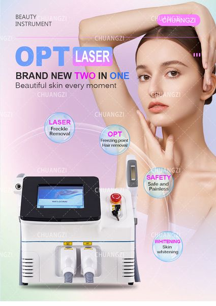 Máquina de depilación corporal OPT Ultrapermal Segundo instrumento de belleza Cejas no invasivas Eliminar manchas rebeldes Lavar tatuaje Aclarar y suavizar la piel