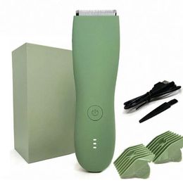 Body Hair Trimmer Scheerapparaat voor Mannen Bal Lies Schaamhaar Vervangbare Keramische Blade Groomer Elektrische Scheerapparaat Waterdichte Clippe 231225