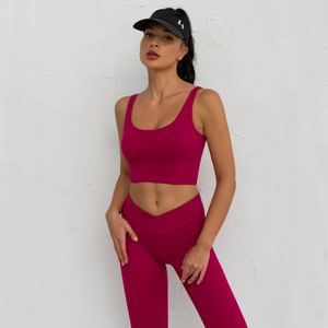 Body-Hugging Suit Yoga Veste Élastique Dos Nu Soutien-Gorge Courir Antichoc À Séchage Rapide Sports Workout Vêtements Femmes Yoga Gilet