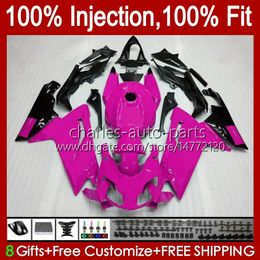 Inyección de cuerpo para Aprilia RS-125 RSV RS 125 RR 125RR 2006 2007 2008 2009 2010 2011 Rosa rosa 34No.102 RSV-125 RSV125 R 06-11 RSV125RR RS4 RS125 06 07 08 09 10 11 Carenado