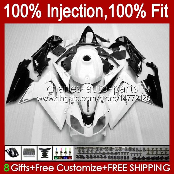 Injection de corps pour Aprilia RS-125 RSV RS 125 RR 125RR 2006 2007 2008 2009 2010 2011 34No.93 RSV-125 RSV125 R Blanc blk 06-11 RSV125RR RS4 RS125 06 07 08 09 10 11 Carénage