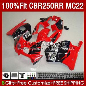 Corps Injection Pour HONDA CBR250RR Rouge noir 1990 1991 1992 1995 1996 1997 1998 1999 131No.73 CBR 250RR 250 RR CC 250CC MC22 CBR250 RR 90 91 92 93 94 95 96 97 98 99 Carénage