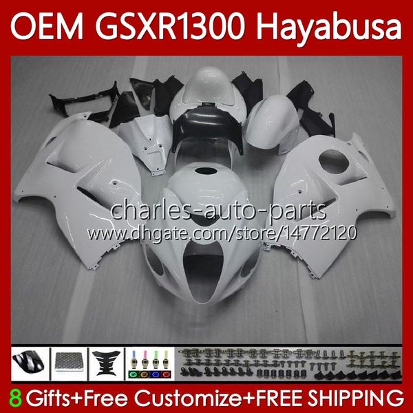 Injection de corps pour SUZUKI GSXR 1300 CC Hayabusa GSXR1300 Blanc perle 08 2008 2009 2010 2011 2012 2013 77No.164 1300CC GSXR-1300 14 15 16 17 18 19 GSX R1300 08-19 Carénage