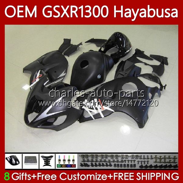 Inyección de cuerpo para SUZUKI GSXR 1300 CC Hayabusa GSXR1300 Negro plano 08 2008 2009 2010 2011 2012 2013 77No.162 1300CC GSXR-1300 14 15 16 17 18 19 GSX R1300 08-19 Carenado