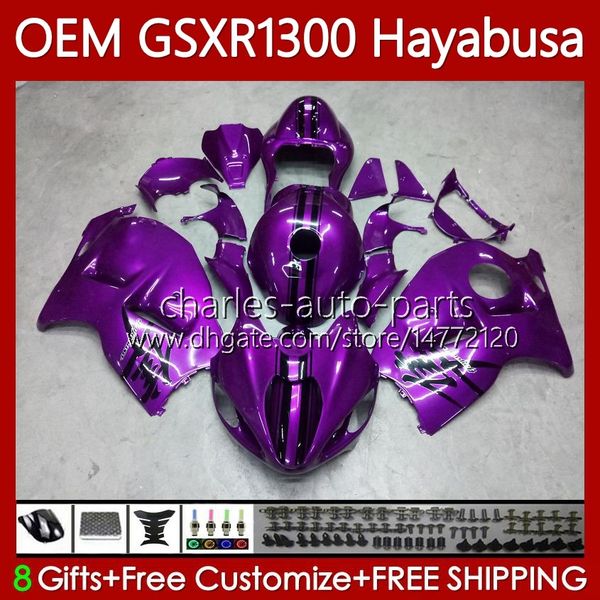 Injection de corps pour SUZUKI GSXR 1300 CC Hayabusa GSXR1300 08 2008 2009 2010 2011 2012 2013 Nouveau violet 77No.170 1300CC GSXR-1300 14 15 16 17 18 19 GSX R1300 08-19 Carénage