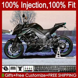 Body Injectievorm voor Kawasaki Ninja Z 1000 R Z1000 2010 2011 2012 2013 jaar carrosserie 15NO.65 BLK BLACK METAL Z-1000 Z1000R 2010-2013 Z-1000R 10 11 12 13 OEM Fairing Kit