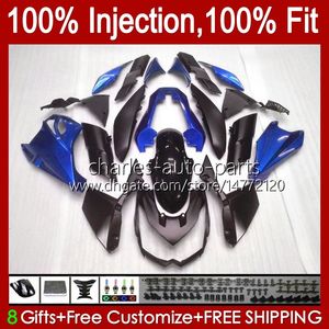 Body Injectievorm voor Kawasaki Ninja Z 1000 R Z1000 2010 2011 2012 2013 jaar carrosserie 15NO.82 Z-1000 Z1000R 2010-2013 Z-1000R 10 11 12 13 OEM Fairing Kit Glossy Blue