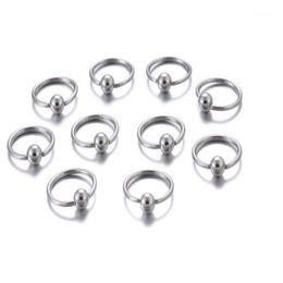 Body sieraden Andere 10 -stcs/Set neu ring Piercing stalen hoepel sluiting voor lipoor verzilverde bal sieraden1