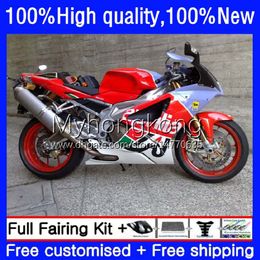 Kit de corps pour Aprilia RSV1000R Mille RV60 RSV 1000 R 1000R 2003 2004 2004 COWLING 9NO.75 RSV1000RR RSV1000 RSV-1000 R RR 03 04 05 06 Violet Rouge Hot Moto Caréning