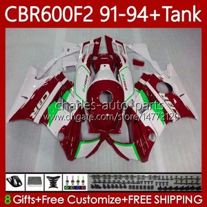 Body Kit voor Honda Carrosserie CBR600F2 600CC 600FS 63NO.210 CBR 600 600F2 91-94 CBR600 F2FS CC 91 92 93 94 CBR600FS CBR600-F2 1991 1992 1993 1994 Verkrijgen + Tank Wijnrood