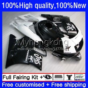 Kit de cuerpo para HONDA CBR600FS CBR600CC CBR600F2 1991 1992 1993 1994 Carrocería 34NO.89 CBR600 F2 Blanco Negro Negro 91-94 CBR 600F2 600 F2 FS CC 600CC 600FS 91 92 93 94