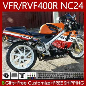 Kit de carrosserie pour HONDA RVF400R VFR400 R NC24 V4 VFR400R 87-88 Carrosserie 78No.42 RVF VFR 400 RVF400 R 400RR 87 88 VFR400RR VFR Repsol rouge 400R 1987 1988 Carénage de moto