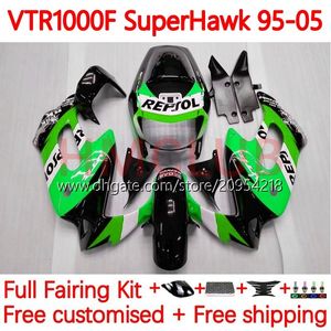 Body Kit Voor HONDA VTR1000F SuperHawk VTR1000 111No.73 VTR 1000 F 1000F 97 98 99 00 01 02 03 04 05 VTR-1000F 1997 1998 1999 2000 2001 2002 2003 2004 200 5 Kuip groen zwart