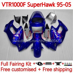 Body Kit Voor HONDA VTR1000F SuperHawk VTR1000 111No.11 VTR 1000 F 1000F 97 98 99 00 01 02 03 04 05 VTR-1000F 1997 1998 1999 2000 2001 2002 2003 2004 200 5 Kuipmetaal blauw