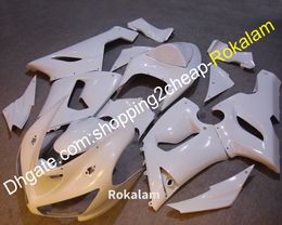 Kit de carrocería para Kawasaki Ninja 2005 2006 ZX6R 05 06 ZX 6R 636 ZX-6R Carenado de motocicleta ABS blanco (moldeo por inyección)