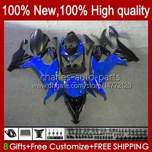 Kit carrosserie pour KAWASAKI NINJA ZX1000 C 1000CC ZX1000C 08-10 Carrosserie 56No.134 ZX 10R ZX10 10 R 1000 CC ZX-10R Bleu brillant 2008 2009 2010 ZX10R 08 09 10 Carénage de moto