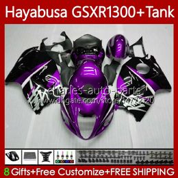 Bodykit voor Suzuki Hayabusa GSXR 1300cc 1300 cc 2002 2003 2004 2005 2006 2007 74No.145 GSX-R1300 GSX R1300 GSXR-1300 96-07 GSXR1300 96 97 98 99 00 01 Purple Black Fairings