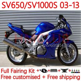 Body Kit Voor SUZUKI SV1000 SV650 SV-650 SV 1000 650 S 03-13 11No.29 SV-1000 SV650S SV1000S 03 04 05 06 07 08 SV 650S 1000S 2003 2009 2010 2011 201 2 2013 Kuip Glanzend blauw