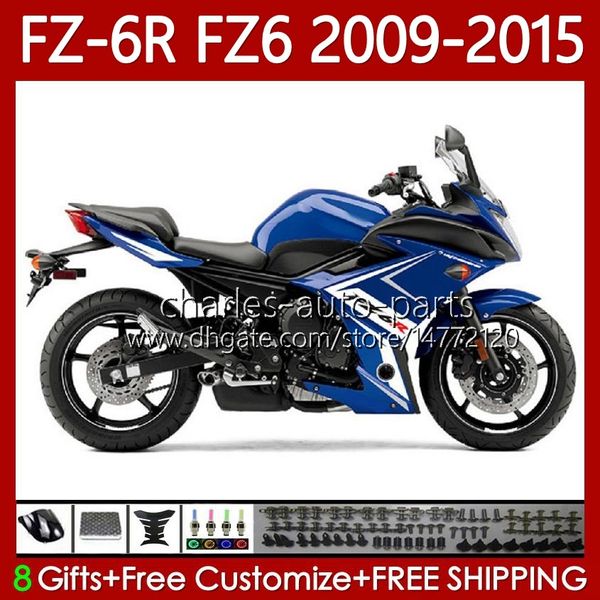 Kit de corps pour Yamaha FZ6n FZ6 FZ 6R 6N 6 R N 600 09-15 Bodywork 103No.53 FZ-6R FZ600 FZ6R 09 10 11 12 13 14 15 15 BLEU FZ-6N 2009 2010 2011 2012 2013 2014 2015 OEM Caréning