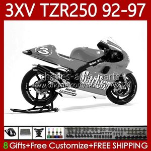 Kit de carrocería para YAMAHA TZR250-R TZR250RR YPVS 3XV TZR250R 92-97 Gris brillante 117No.141 TZR 250 TZR250 R RS RR 1992 1993 1994 1995 1996 1997 TZR-250 92 93 94 95 96 97 OEM carenado