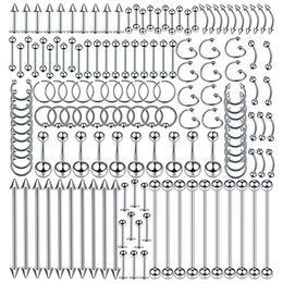Body Lot en acier inoxydable Lèche de lèvre Termilage cartilage Tragus Halnichon industriel Boully Bouteaux Bijoux Piercing 240409