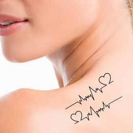 Body Mooie Body Love Wave Tattoo Sticker Waterdichte Love Wave Tattoo Onschadelijk voor Arm