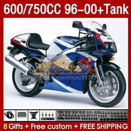 Tank Fairings For Suzuki Srad Blue Glossy GSXR 600 750 CC 600CC 750CC 96-00 Body 156No.147 GSXR750 GSXR-600 GSXR600 96 97 98 99 00 GSX-R750 1996 1997 1998 1999 2000 Fairs