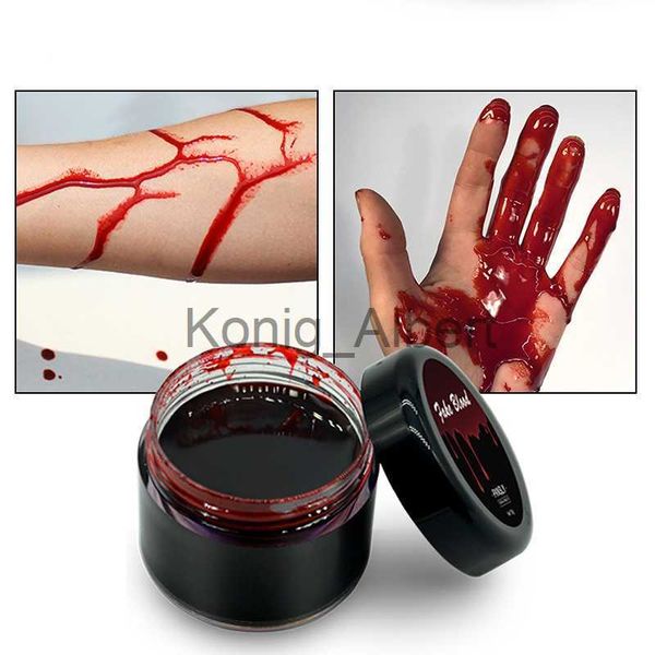 Pintura corporal 1 botella Pintura corporal Sangre falsa Cara Maquillaje Scary Halloween Herida Moretones Cicatrices falsas para Cosplay Maquillaje Fancy Carnival Party 15g x0802