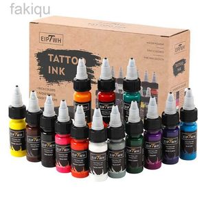 Peinture corporelle 15 ml 14Colors pigment à encre avec boîte de tatouage art du corps